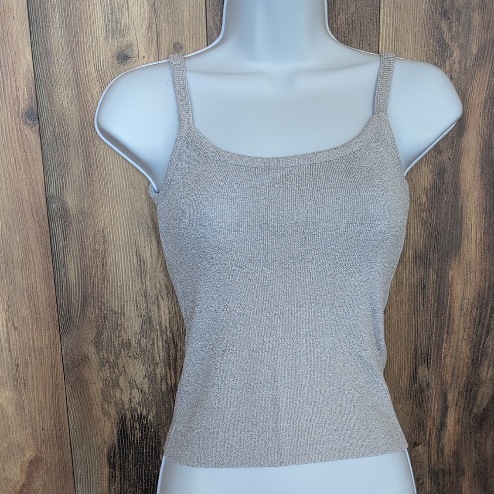 The Great American Sweater Women's Light Gray Crop Camisole Tank S        V244